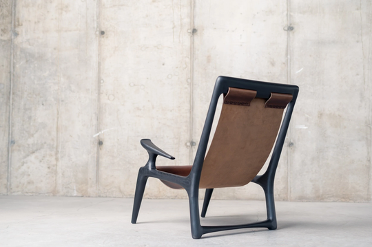 The Sling Chair - Charcoal Ash & Black Or Brown Leather