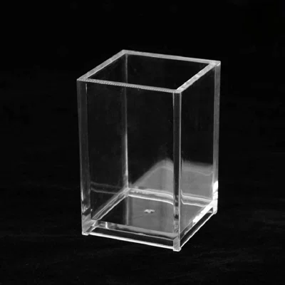 Acrylic Pencil And Pen Holder Makeup Brush Organizer Acrylic Pen Pencil Holder Square Pen Holder