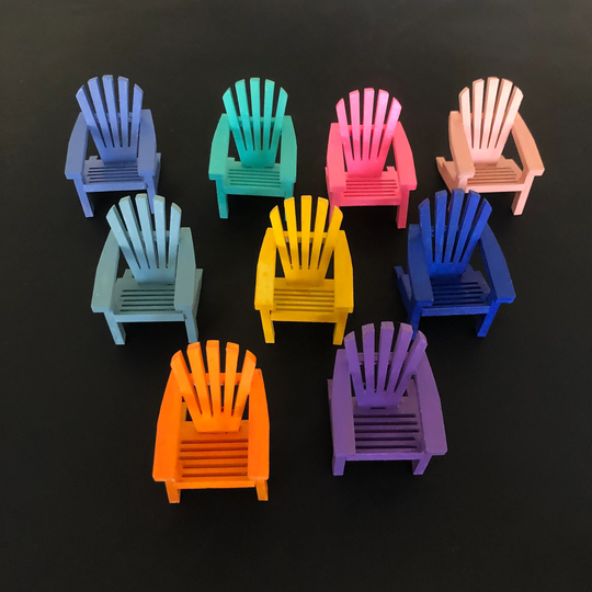 Choose One Miniature Adirondack Chair, Fairy Garden, Cake Topper, Beach Theme Party