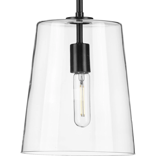 Clarion Collection Black One-Light Small Pendant - 11.500" x 14.600" x 11.500"