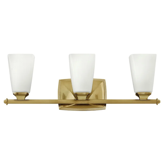Hinkley Lighting 3 Light Bathroom Vanity Light with Frosted Glass