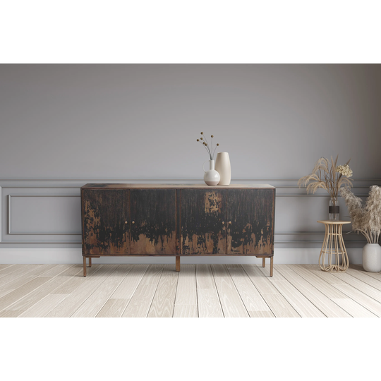 Macari Affie Solid Wood Rustic Sideboard