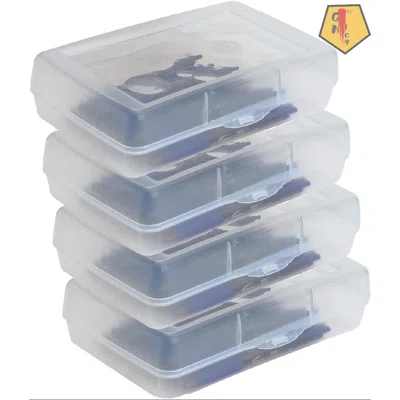 Pencil Box, Translucent Case Desk Organizer
