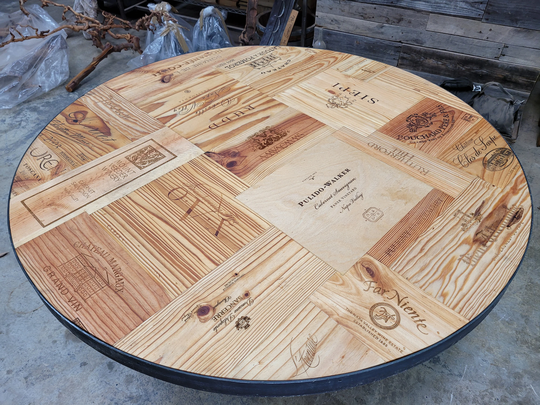 Wine Crate Dining Table - Tabella Made From Reclaimed Wine Barrels & Crates. 100% Recycled