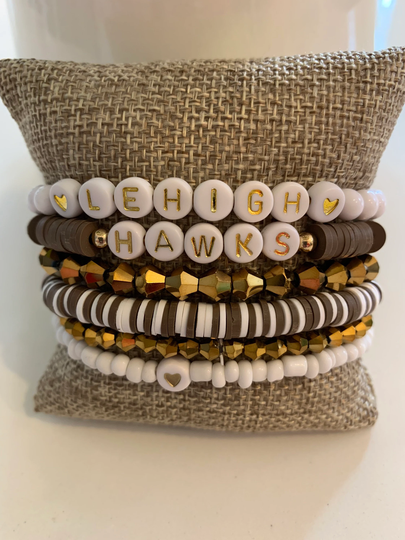 Mountain Hawks Gameday Heishi Stackable Bracelets - Set Of 6