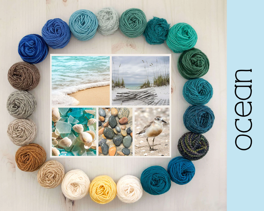 Wool Yarn Kit For Tapestry Weavers - Colors Of The Ocean