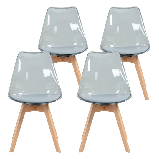 Dining Kitchen Room Chairs with Crystal Seat, Set of 4