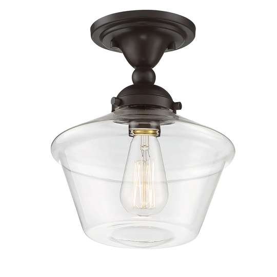 Meridian Lighting Florence 9" Schoolhouse Semi-Flush Ceiling Light