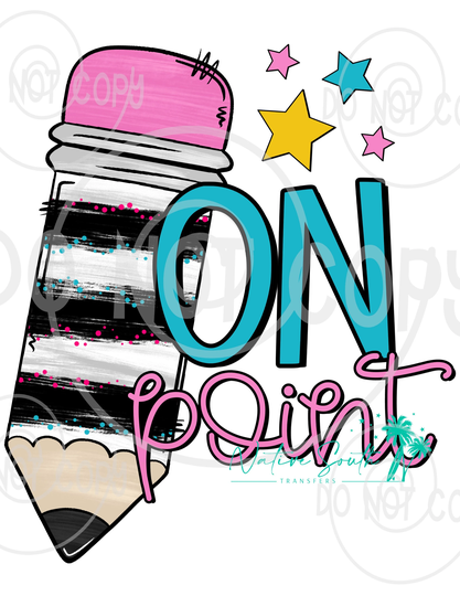 On Point Striped Pencil Print/Back To School Print/Sublimation Print/Diy Sublimation/ Ready Press Transfer/No Digitals Sold