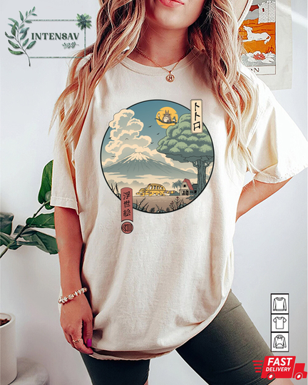 Vintage Totoro Comfort Colors® Shirt, Studio Ghibli Anime Spirited Away My Neighbour Totoro, Mononoke, Shirt