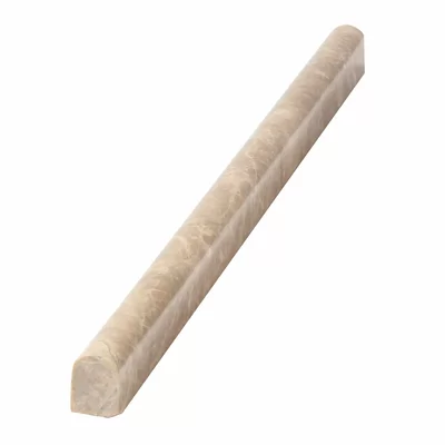 Emperador Light 12" x 0.75" Polished Marble Pencil Liner Tile Trim in Brown