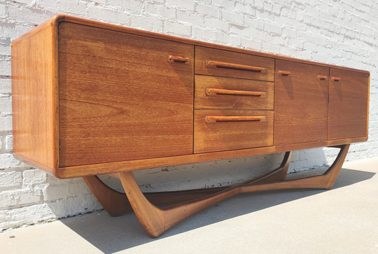Mid Century English Modern Teak Sideboard By Beithcraft