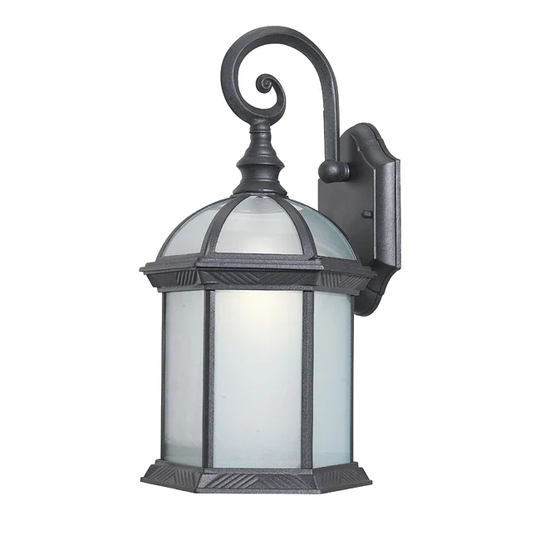 Woodbridge Lighting Glenwood 1-light Small Outdoor Wall Light, Powdered Coat Black