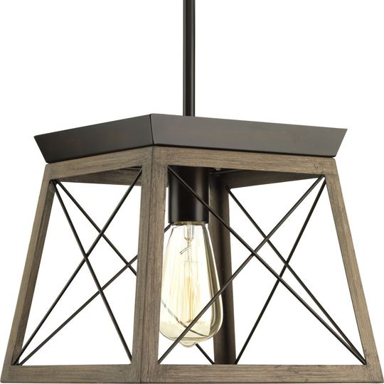 Briarwood Collection One-Light Mini-Pendant - 12.500" x 12.370" x 12.500"