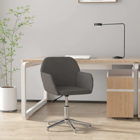 vidaXL Swivel Office Chair multi color Fabric - 21.1" x 22.4" x (27.6"-30.5")
