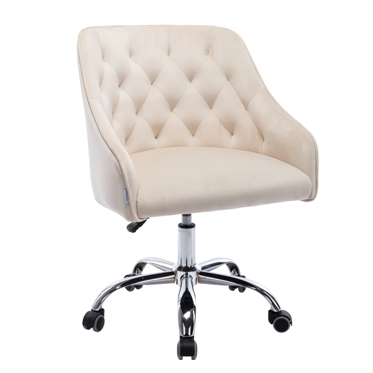 Velvet Swivel Shell Chair for Living Room Leisure Office Chair