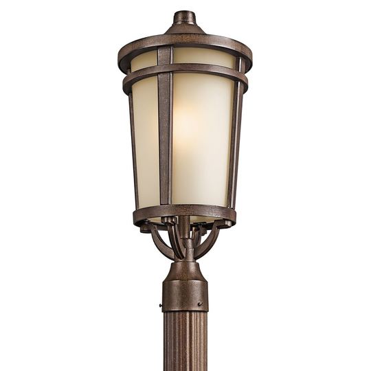 Kichler Lighting Atwood Collection 1-light Brownstone Outdoor Post Mount