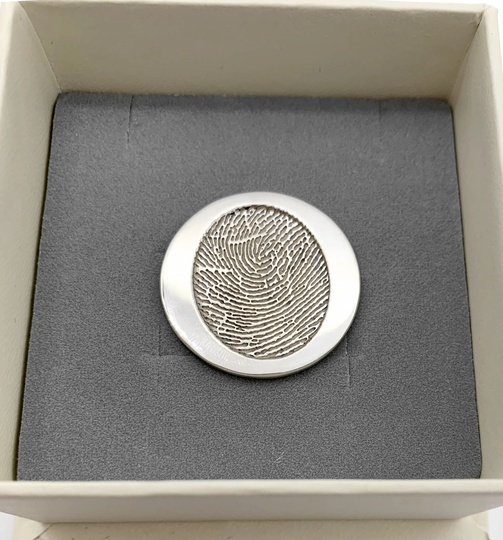 Custom Fingerprint Coin/Fingerprint Deep Impress/Personalized Handwriting Coin/Gift For Him/Memorial Pocket Token
