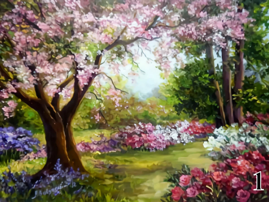 6 Beautiful Gardens Diy 5D Diamond Painting Kit Full Square Drill