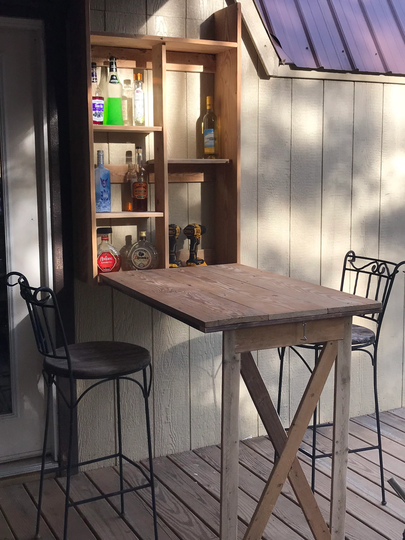 Murphy Bar, Hideaway Patio Table, Pool Side Dining & Entertaining