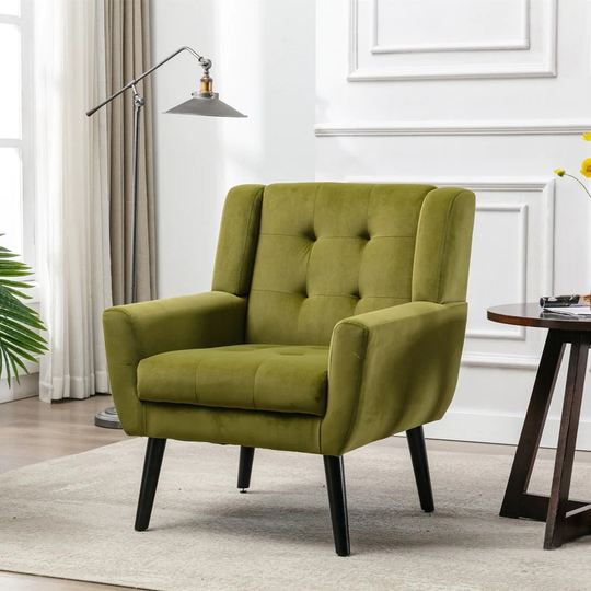 Modern Soft Velvet Material Ergonomics Accent Chair Living Room Chair