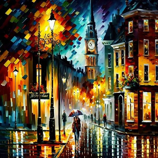 Designart 'Colorful Quebec City II' Cityscapes Framed Canvas Art Print