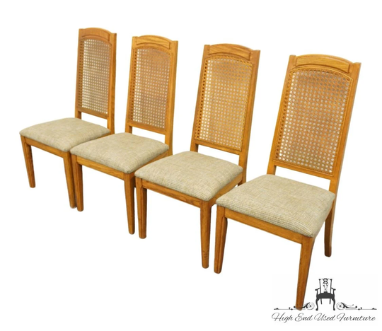 Set Of 4 Thomasville Furniture New Country Collection Cane Back Dining Chairs 40921-861