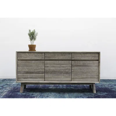 Britton 63" 3 Drawer Acacia Wood Sideboard