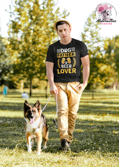 Dog Father Beer Lover Shirt, Funny Father's Day Gift, Dad Gifts For Dad, Men's Shirts, Shirt