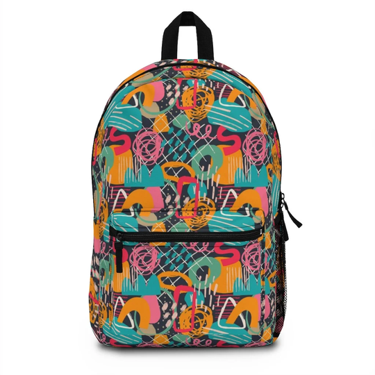 Abstract Art Backpack/Boho Cool 15" Laptop Travel Custom USA Made