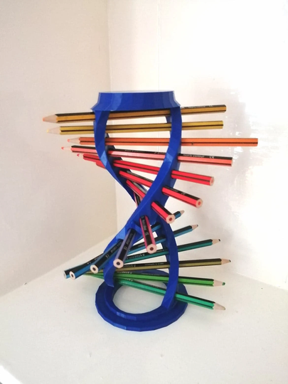 Dna Helix Pencil Holder