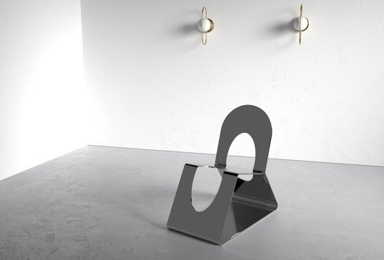 Modern Minimalist Folded Metal Chair