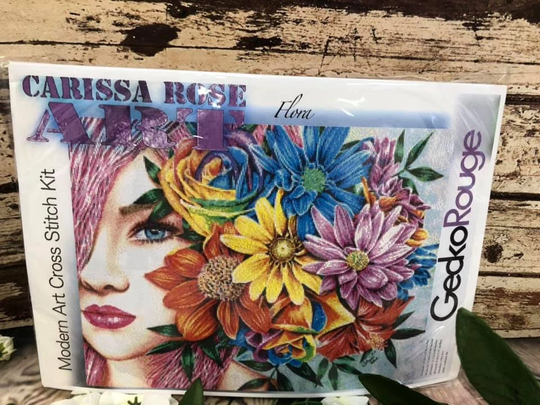 Flora By Carissa Rose Modern Cross Stitch Art Kit 18 2x1