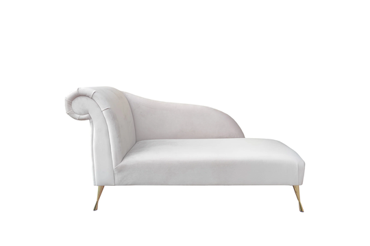 Chaise Longue Recamiere Sofa Stylish Custom Made Gold Legs