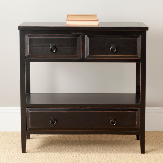 SAFAVIEH Branson Black Storage Sideboard - 32" x 15" x 32.1"