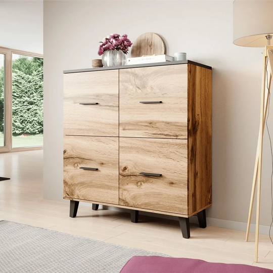 Lotta 110 4D 43" Sideboard - 46.9" H x 43.3" W x 27.7" D