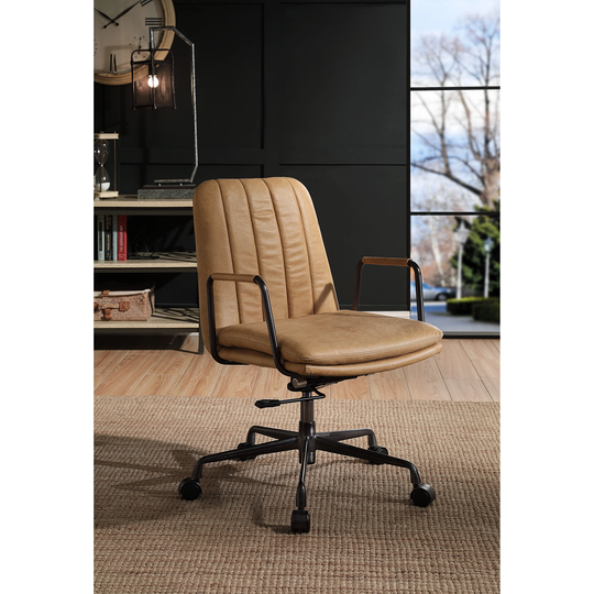Office Chair in Rum Top Grain Leather