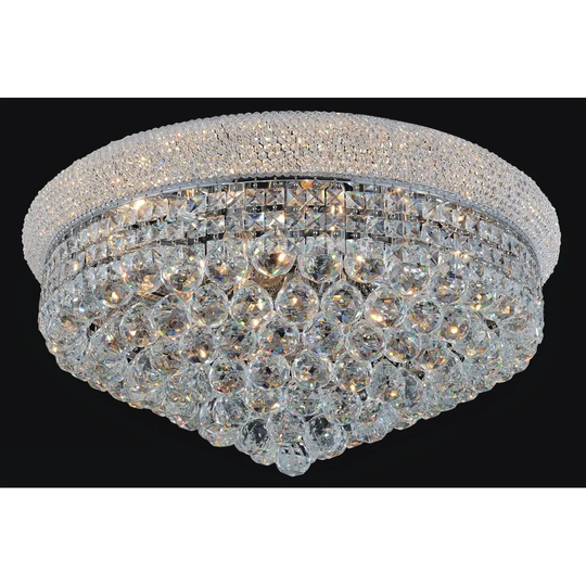 Guisseppe Lighting 15 Light Flush Mount Empire Chrome - Exact Size