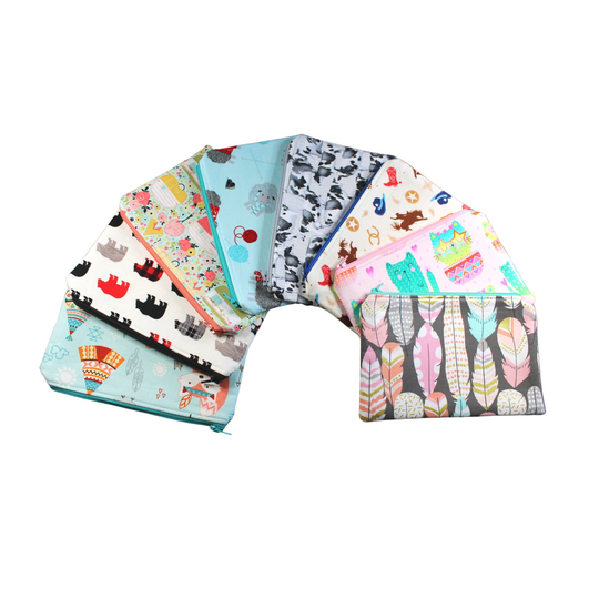 5x8 Zipper Pouch, Pencil Makeup Bag, Pen Case, Organizer, Cosmetic Bag