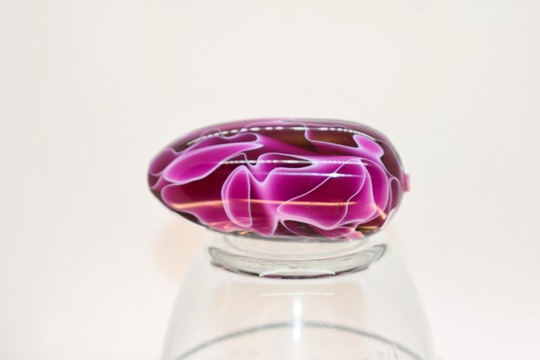 Diamond Painting Pen, Plum, White, See-Thru, Swirl, Egg Shaped Mini, Acrylic