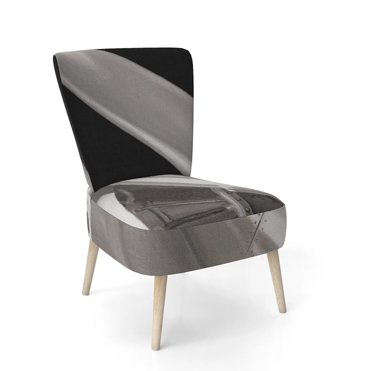 Designart 'Travel by Air Grey Plane' Upholstered Vintage Accent Chair