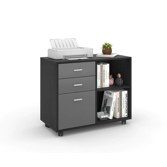 CTEX File Cabinet with 3 Drawer Mobile Lateral Filing Cabinet Storage Cabinet