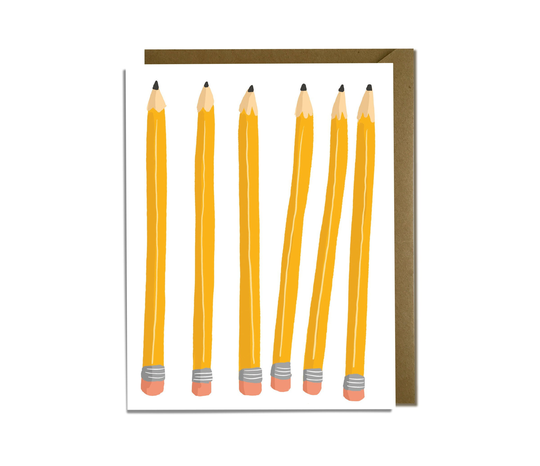 Blank Greeting Card - Pencils, Everyday, Notecard
