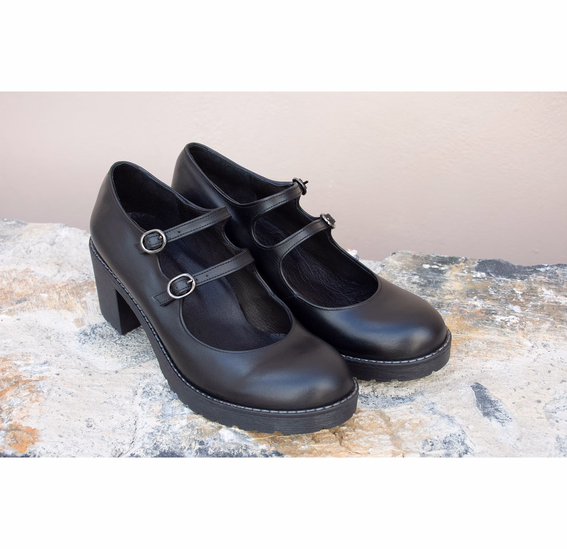 Platform Shoes, Womens Shoes, Black Shoes, Lolita Shoes, Strap Mary Janes Shoes, Goth Shoes, Custom Shoes, Leather Shoes
