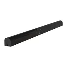 12" x 0.75" Marble Pencil Liner Tile Trim in Black