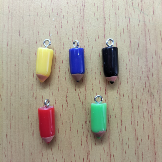 10 Resin Candy Color Imitation 2B Pencil Pendant Charm Bracelet Diy Crafts Phone Case Earring Necklace Pendants Jewelry Accessory