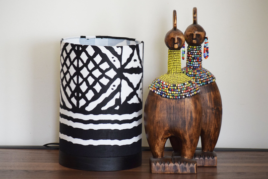 African Drum Lamp, Table Lamp