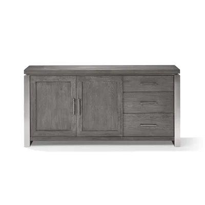Cordasia 68" Wide 3 Drawer Oak Wood Sideboard