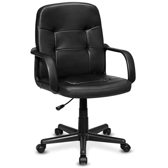 Costway Ergonomic Mid-Back Executive Office Chair Swivel Computer Desk
