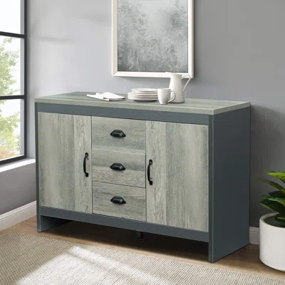 44.5"W Modern Storage Cabinet, Sideboard, Kitchen Storage with 3 Storage Drawers 2 Cabinets
